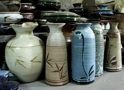 selection of market pottery