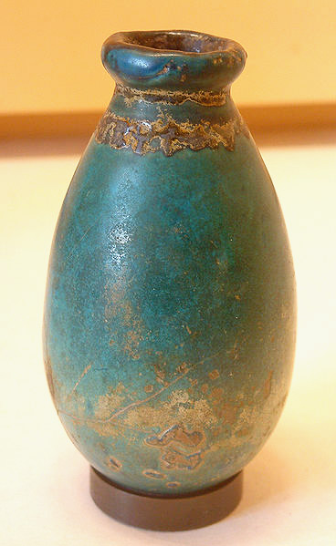 Egyotian green ceramic vessel, Louvre