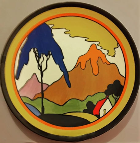 Living Landscapes of Clarice Cliff 'Fantasque Mountain' plate