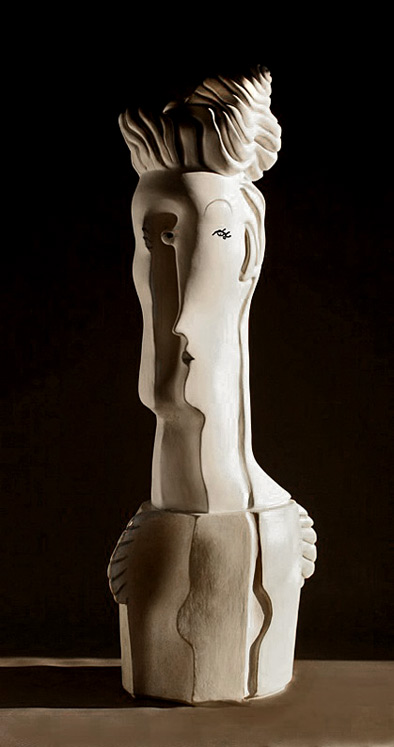 Highness-Sally-Hook-white porcelain bust 
