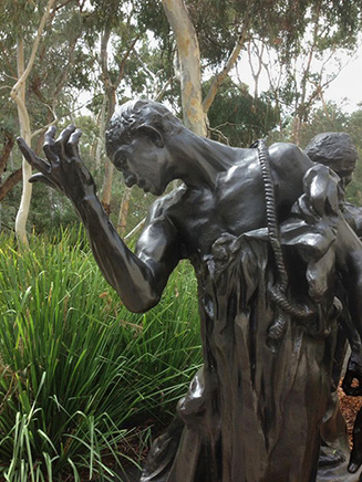 Pierre-de-Wiessant-from-the-burghers-of-Calais-by-Auguste-Rodin-Sculpture-Garden-National-Gallery-of-Australia-Canberra