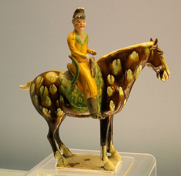 Figurine man on horse Shanghai Museum