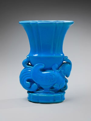 Alexander Blazys for Cowan Pottery Egyptian Blue Vase