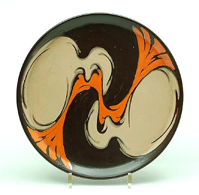 Willem Stuurman-netherlands Willem Stuurman dish with abstract swirl motif