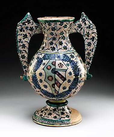 Two Handled Vase with the Arms of Medici Impaling Orsini