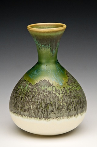 green porcelain vase