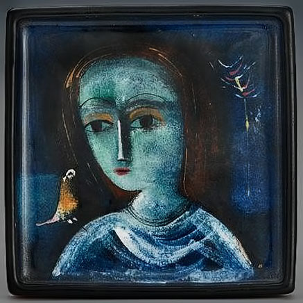 Hand-painted-glazed-ceramic-tile-Polia-Pillin