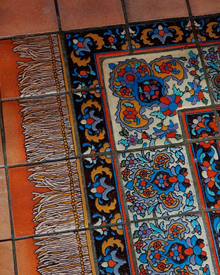 Persian carpet ceramic tiles