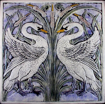 Ceramic Swan Tiles by Earthsong