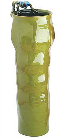 Tall Mirta Morigi green vase