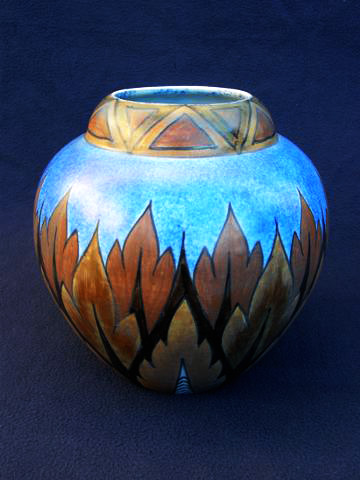 Art Deco Chameleon Vase