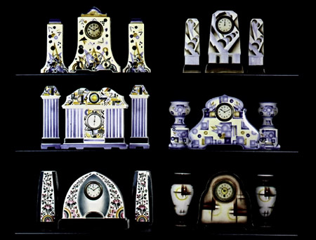 Ceramic clocks art deco from th Clockarium