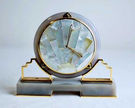 1905_cartier-desk-clock-in-the-art-deco-style with mother of pearl face