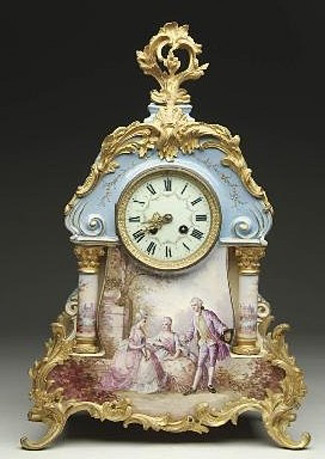 Antique-French-porcelain-clock
