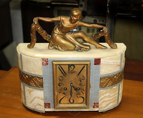 French Art Deco Marble clock-circa 1940's