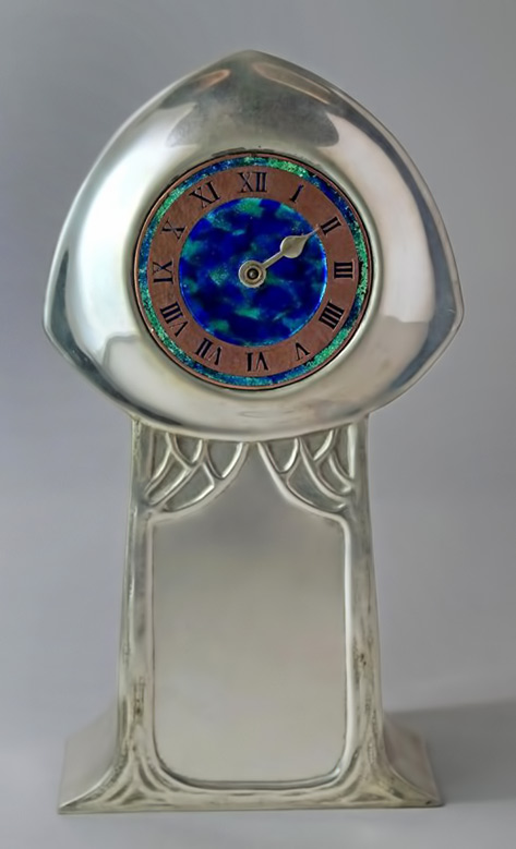 Liberty-and-Co-Tudric-pewter-and-enamel-clock