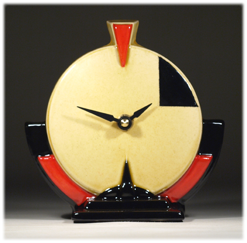 Art Deco Clock Amber Custom Scientist by Echo of Deco