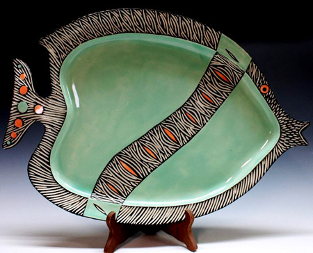 Ceramic Fish Tray by Shoshona Snow