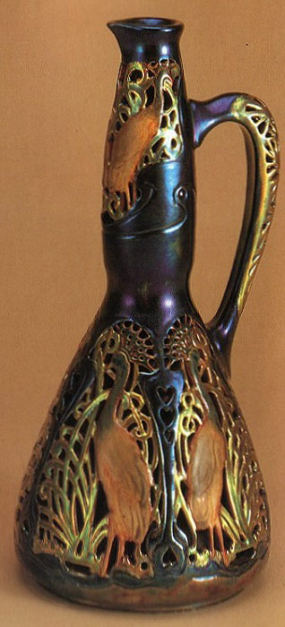 Zsolnay Antique Art Nouveau ewer