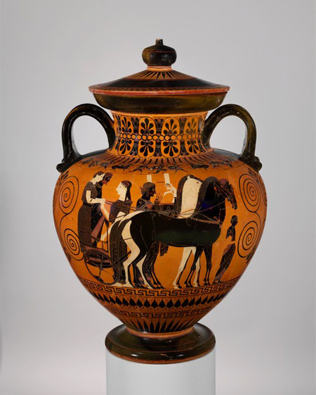 Greek terracotta neck amphora