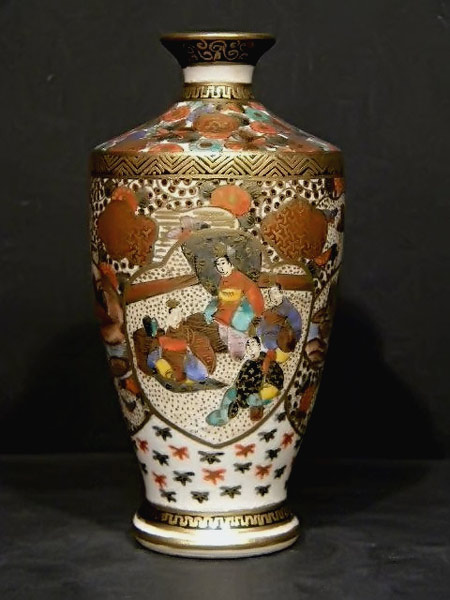 Satsuma ware pottery vase