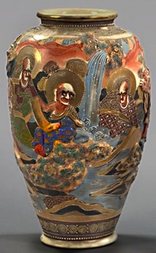 Large Japanese Meiji Satsuma vase,19th-century