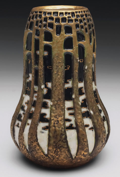 Amphora vase, unusual design probably by Paul Dachsel.