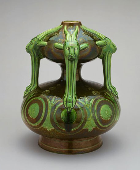 Ceramic Grotesque Vase, c. 1893 by Christopher Dresser