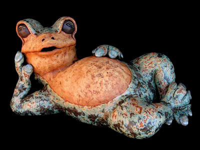 Artful Ceramics-frog_reclining Frog - Artful Ceramics