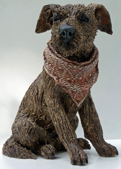 Sitting-dog--Joanne-Cooke Ceramic Dog - Joanne Cooke