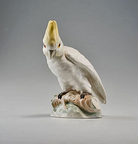 Amphora-Werke-Riessner,-Stellmacher-&-Kessel, Sulphur crested cockatoo