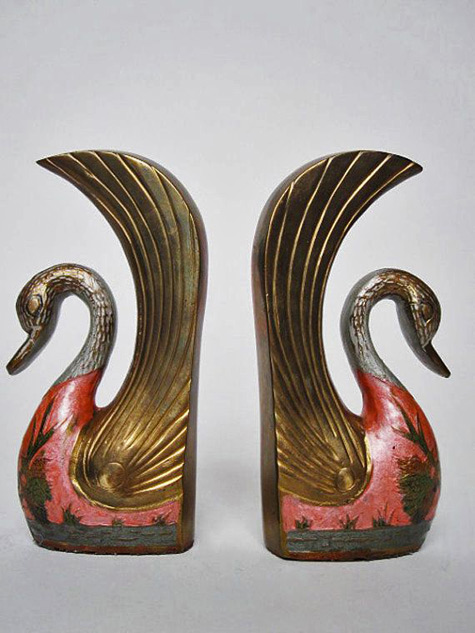 Art-Nouveau-swan-bookends