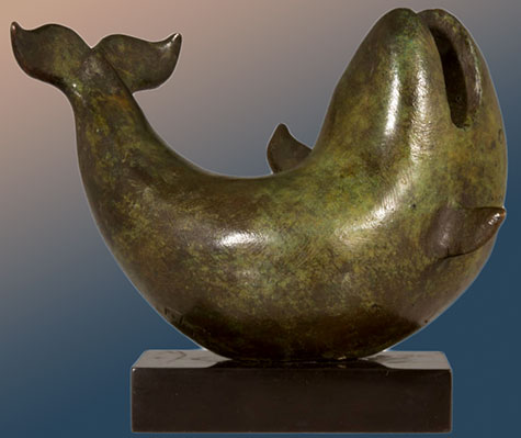 Bronze-Whale,-#7-with-Rich-Patina-by-Joseph-McDonnell-usa