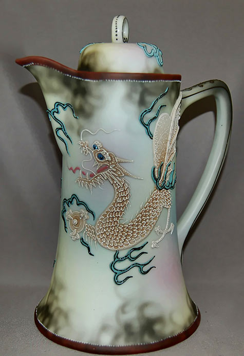 Dragon Moriaga Hand Painted coffee pot