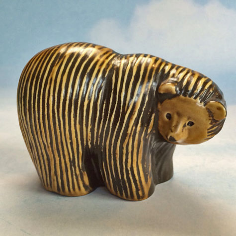 Gustavsberg-Lisa-Larson-Brown-Bear-Figurine-Scandinavia-Sweden---Beautalicious