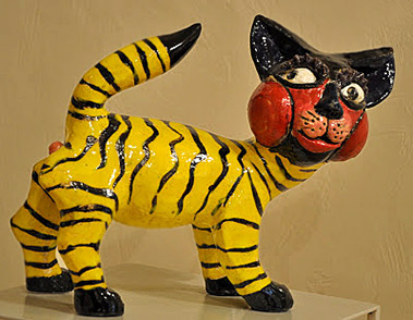 Jacky Coville Lola Gassin French ceramic cat