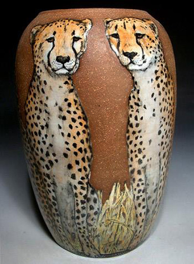 Nan-Hamilton leopard vase