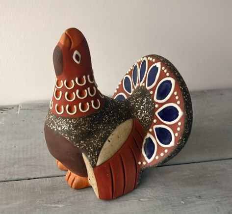 terracotta bird Nittsjo Pottery