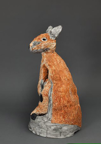 Ceramic figurine Red Kangaroo--Peter Cooley