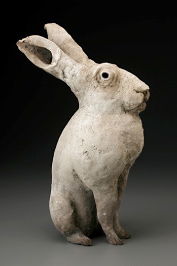 Susan Halls-Winter Rabbit. Soft slabbed paperclay