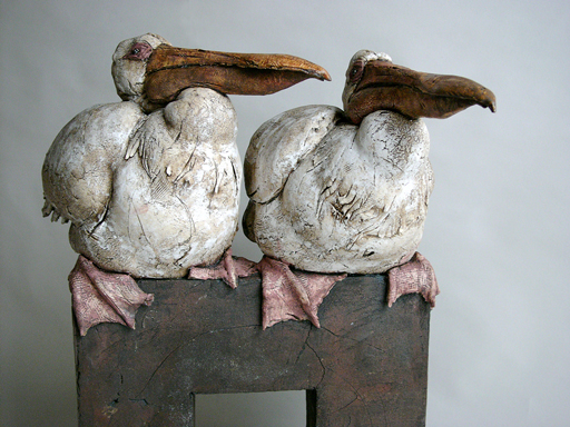 Brendan Hesmondhalgh-two-pelicans.jpg Two Pelicans sculpture by Brendan Hesmondhalgh