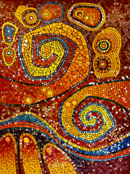 Altered Universe-contemporary mosaic by Lois McKay