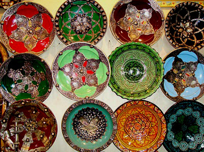 Moroccan plate display