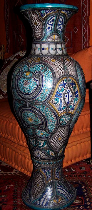 Antique Moroccan baluster Vase