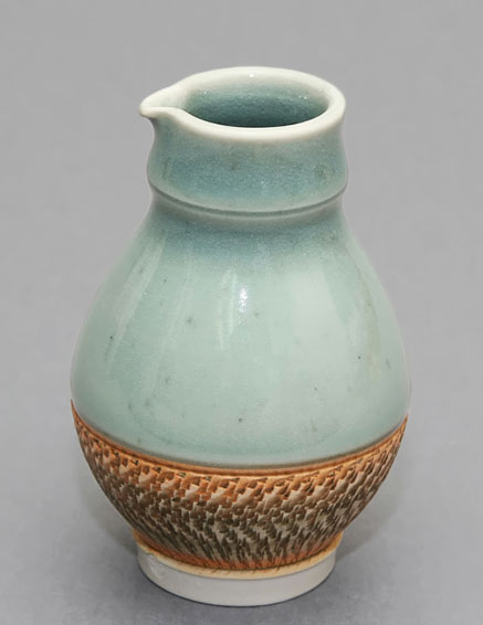 celadon glaze sake-vessel by Hsinchuen Lin
