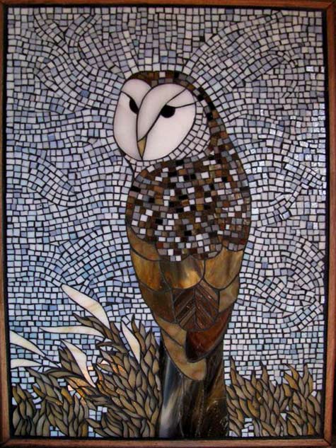 beautiful-mosaic-of-a-barn-owl-by-Nancy-Bunker-from-Redford-Glass-Studio
