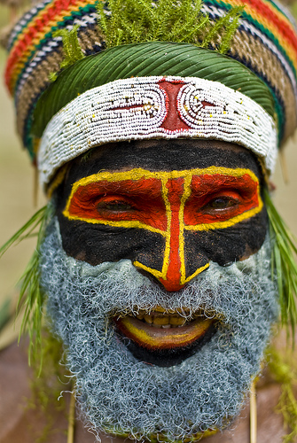 Warrior Face Painting New Guinea