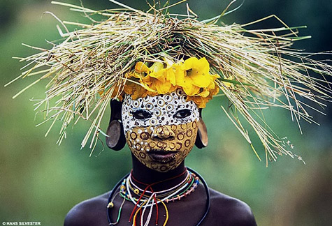 Ethiopian tribal face art