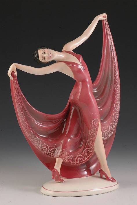 Katzhutte art deco dancing figurine