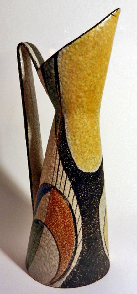 Large-handpainted-Mid-Century-Ruscha-jug-by-Kurt-Tschörner-and-Cilli-Wörsdörfer,